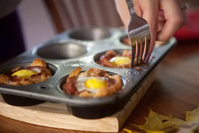 Egg Bacon Toast Cups Recipe - 02
