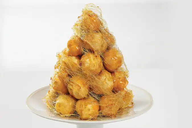French Croquembouche Recipe (French Caramel Glazed Cream Puffs Recipe)