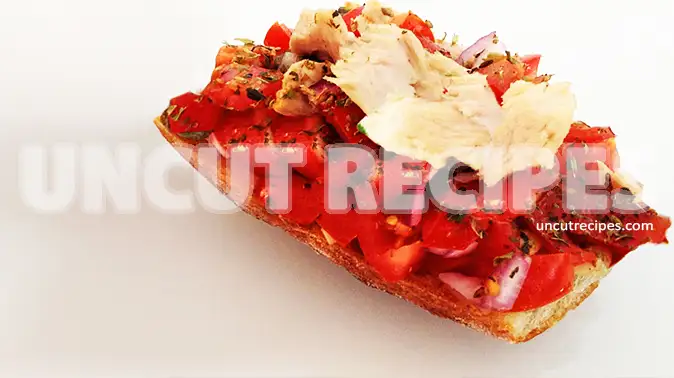Bruschetta with Cherry Tomatoes and Tuna