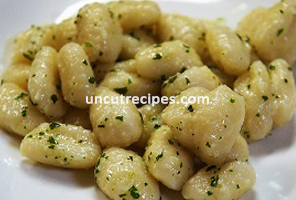 Italian Gnocchi with Butter and Sweet Basil Recipe