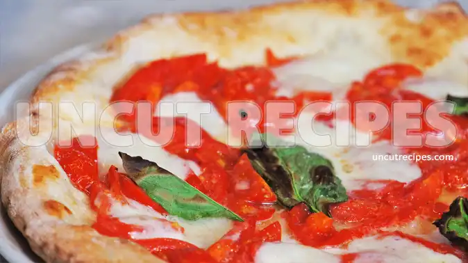 Pizza Margherita with Cherry Tomatoes ( Traditional Neapolitan Pizza Recipe )
