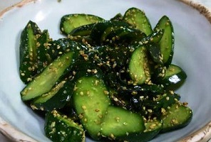 Japanese Cucumber with Sesame Seeds ( きゅうりのごま和え ) Recipe