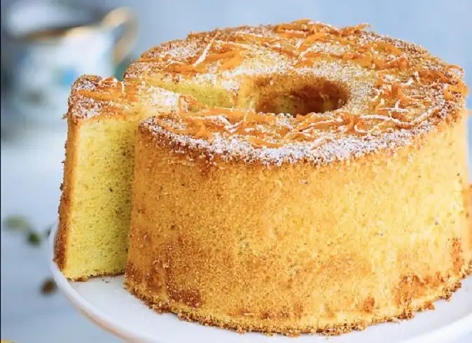 Japanese Meyer Lemon Chiffon Cake Recipe ( マイヤーレモンシフォンケーキ )