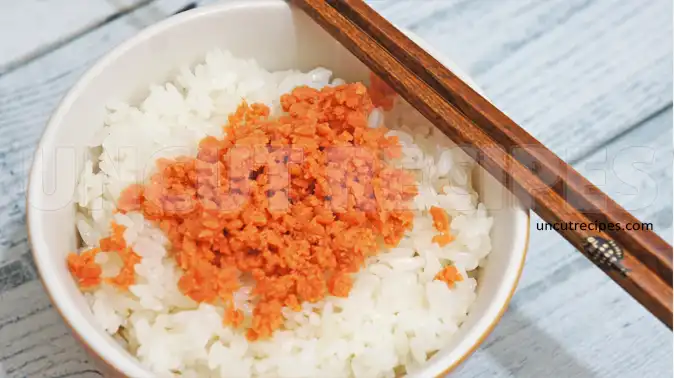 Japanese Rice with Salmon Flakes Recipe ( 鮭フレーク米 )
