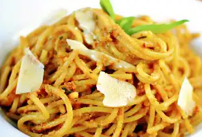 Spaghetti with Sundried Tomato Pesto Recipe