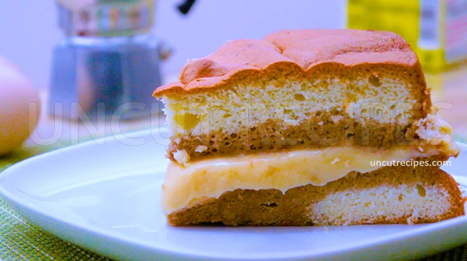 Sponge Cake with Custard Cream and Coffee Recipe (AKA Gilda's Cake) - 02 Sponge Cake with Custard Cream and Coffee Recipe (AKA Gilda's Cake) - 02