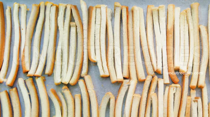 Baked Shokupan Crust Rusks Recipe ( パンの耳ラスク ) - 03