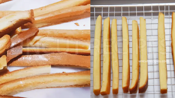 Baked Shokupan Crust Rusks Recipe ( パンの耳ラスク ) - 04