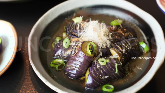 Nasu Nibitashi Recipe - Braised Eggplants Recipe ( 茄子煮浸し ) - 03