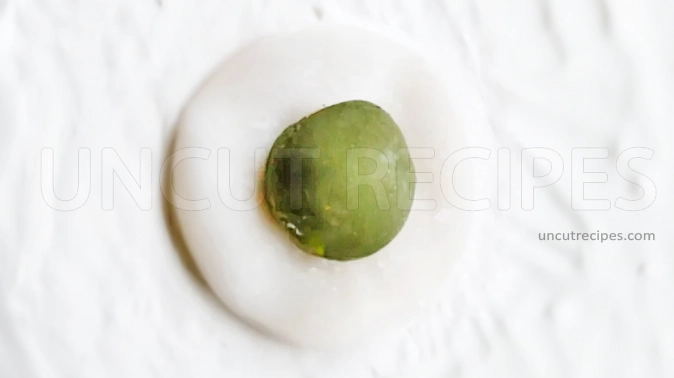 White Mochi with Matcha Filling Recipe ( 抹茶大福 ) - 12 White Mochi with Matcha Filling Recipe ( 抹茶大福 ) - 12